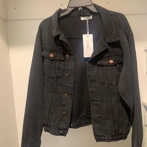 Black denim jacket
